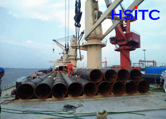 56 Inch En10210 3LPE Coating LSAW Steel Pipe Straight Seam